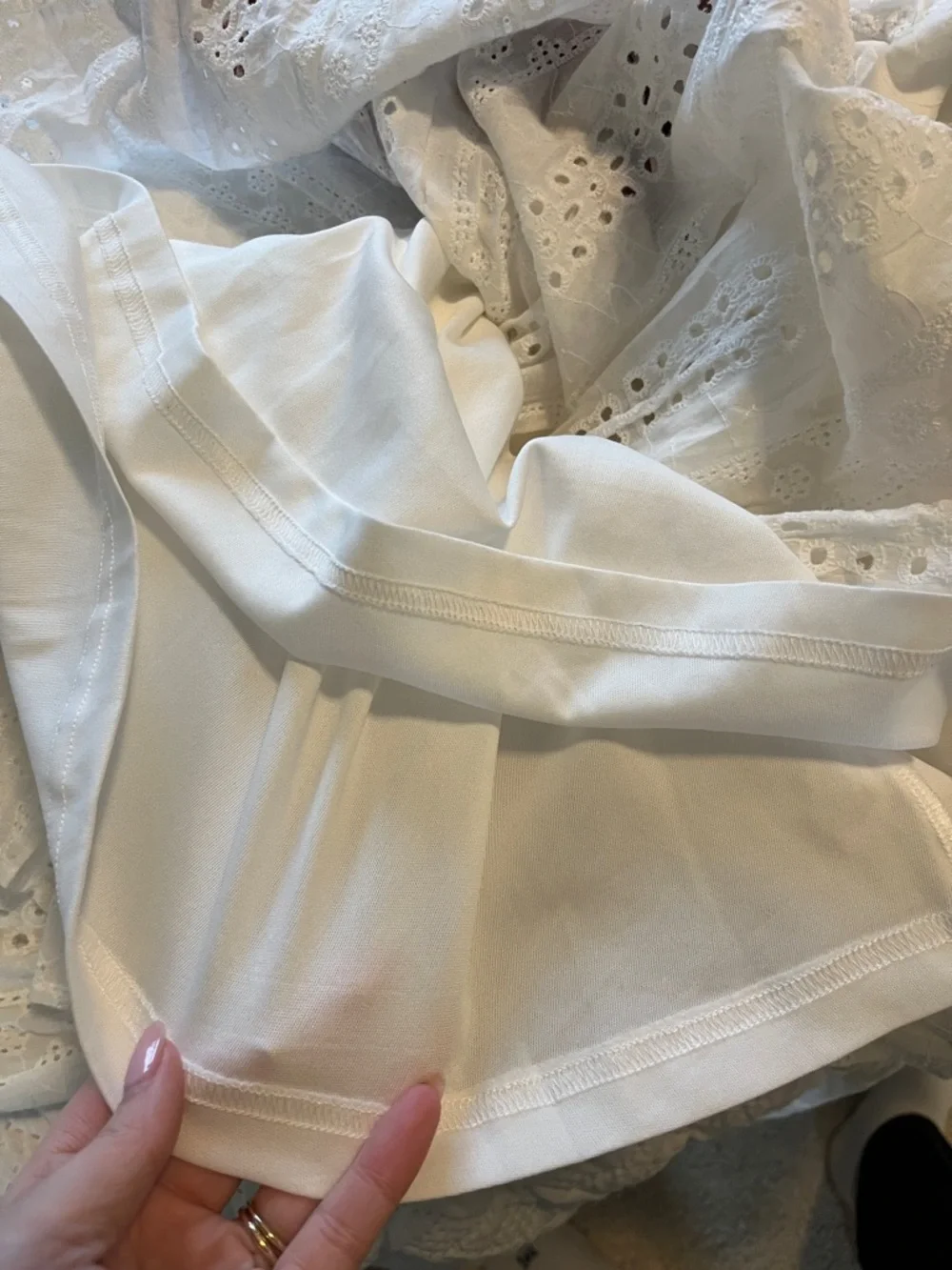 Lulus Sicilian Sun White Eyelet Embroidered Ruffled Lace-Up Midi Dress NWT Sz M - Picture 13 of 13